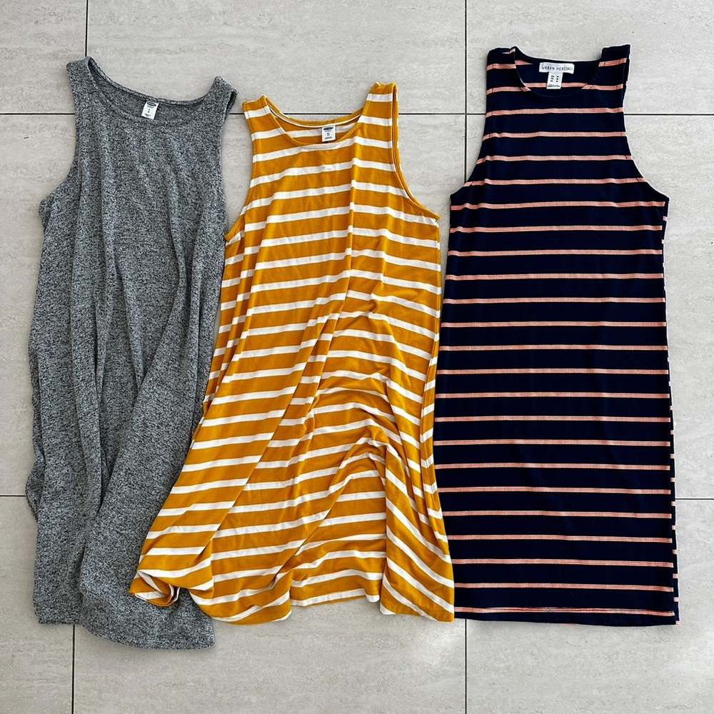 3 mini/ mid length dress like New condition all 3 for 15